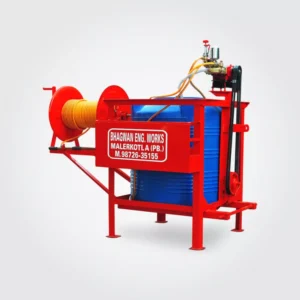 spray pump machine spraying pesticides on agricultural crops