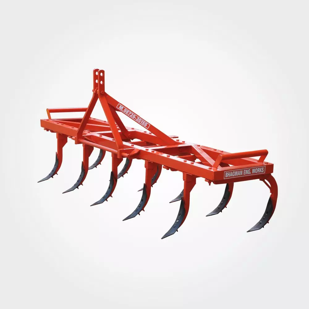 cultivator machine working in field for soil preparation and weed control